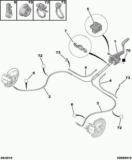 PSA 4746.31 - Cablu, frana de parcare allinparts.ro