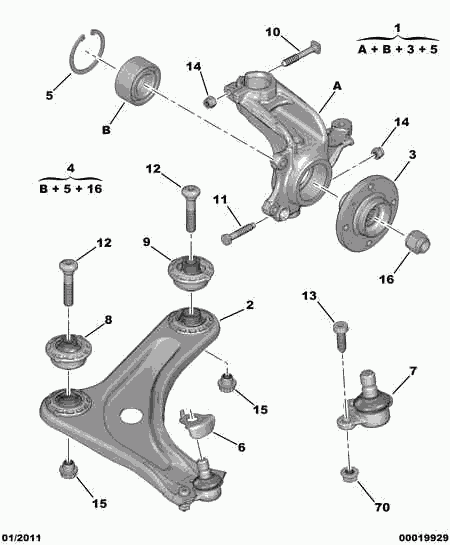 PSA 3520.T7 - Brat, suspensie roata allinparts.ro