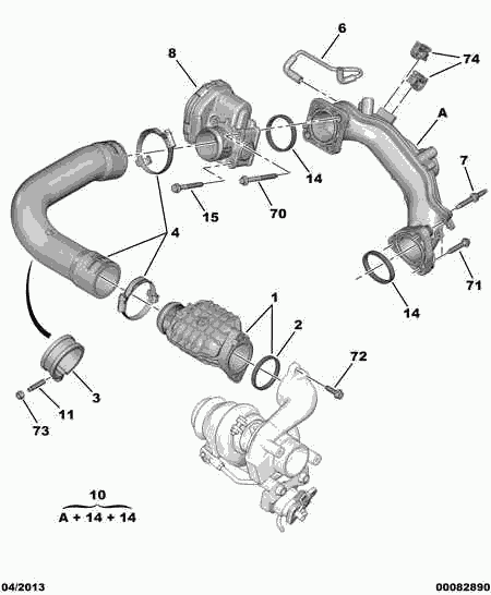 PSA 0345 G4 - Carcasa clapeta allinparts.ro