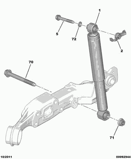 PSA 5206 Z2 - Amortizor allinparts.ro