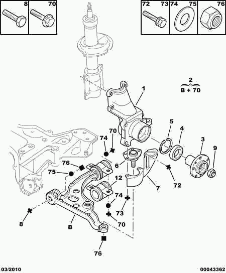 PSA 3326.63 - Set rulment roata allinparts.ro