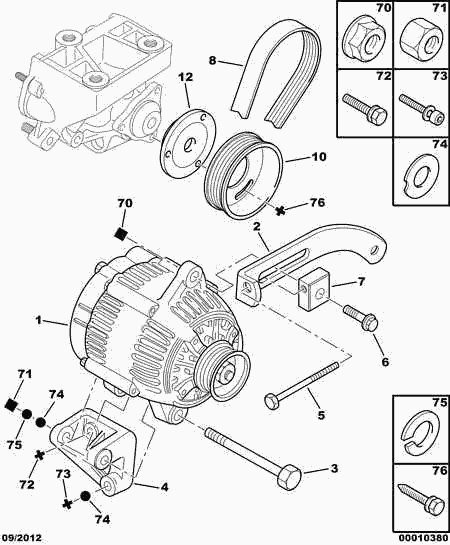 PSA 1280.65 - Curea transmisie cu caneluri allinparts.ro