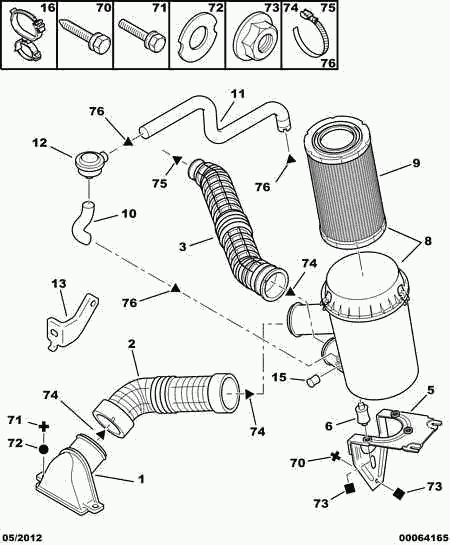 PSA 1444 RF - Filtru aer allinparts.ro