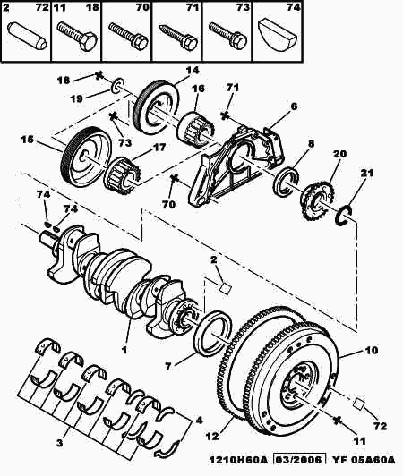 PSA 0127 45 - Simering, arbore cotit allinparts.ro
