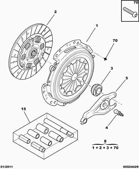 PSA 2052 E7 - Set ambreiaj allinparts.ro