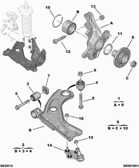 PSA 16 101 376 80 - Set rulment roata allinparts.ro
