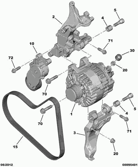 PSA 98 004 531 80 - Curea transmisie cu caneluri allinparts.ro