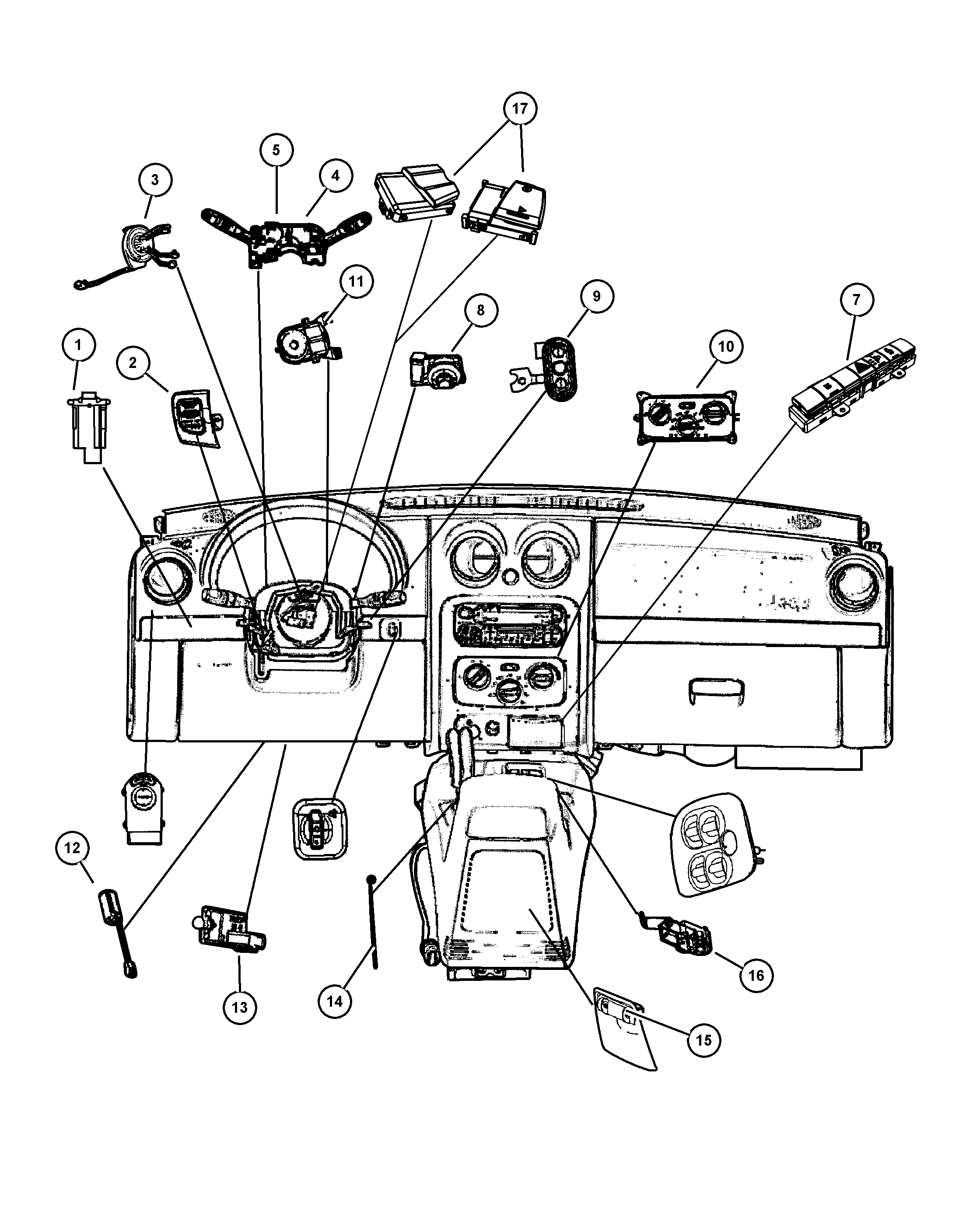 FCA 68003 215AA - Comutator coloana directie allinparts.ro