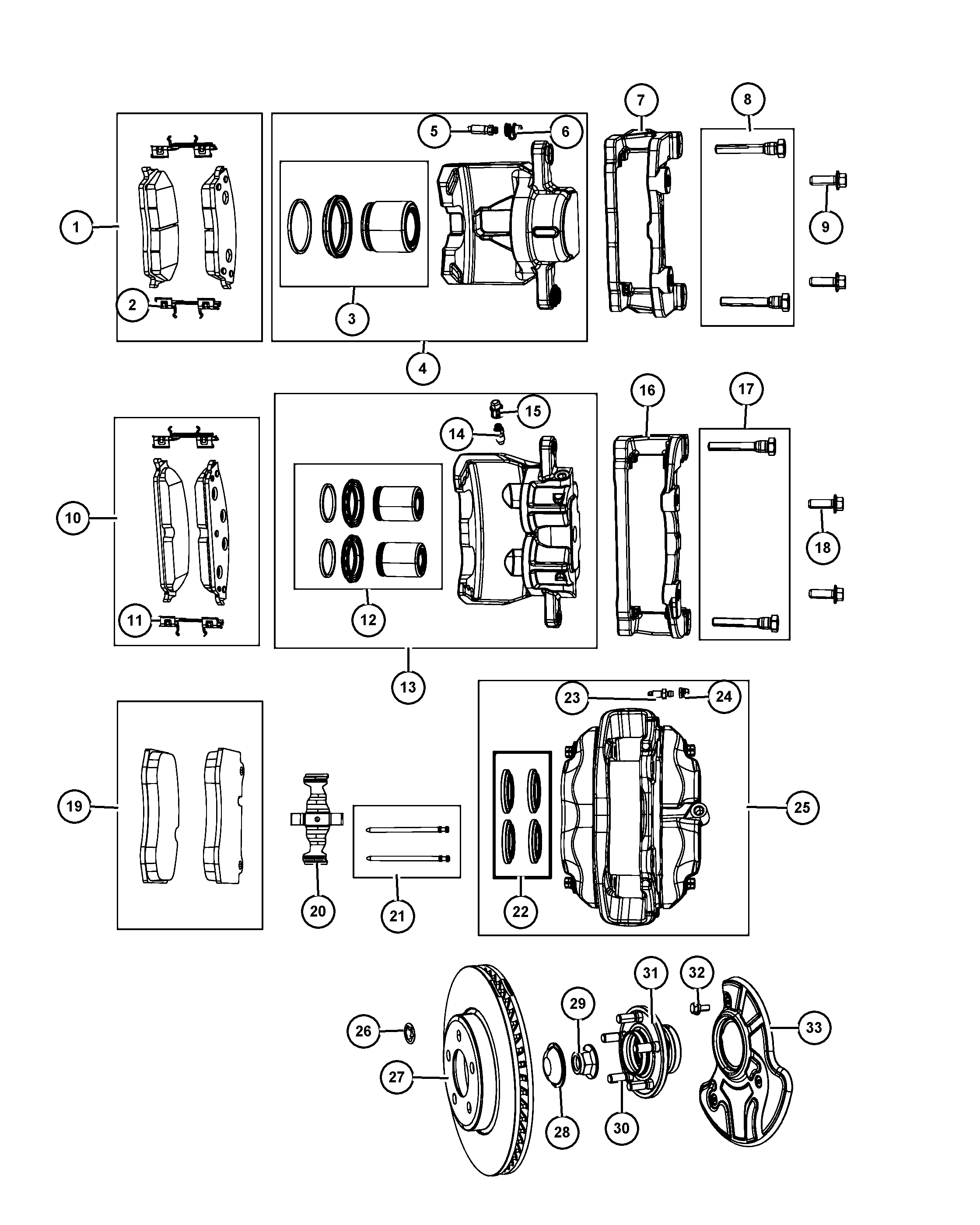 FCA 68144 213AA - Set placute frana,frana disc allinparts.ro