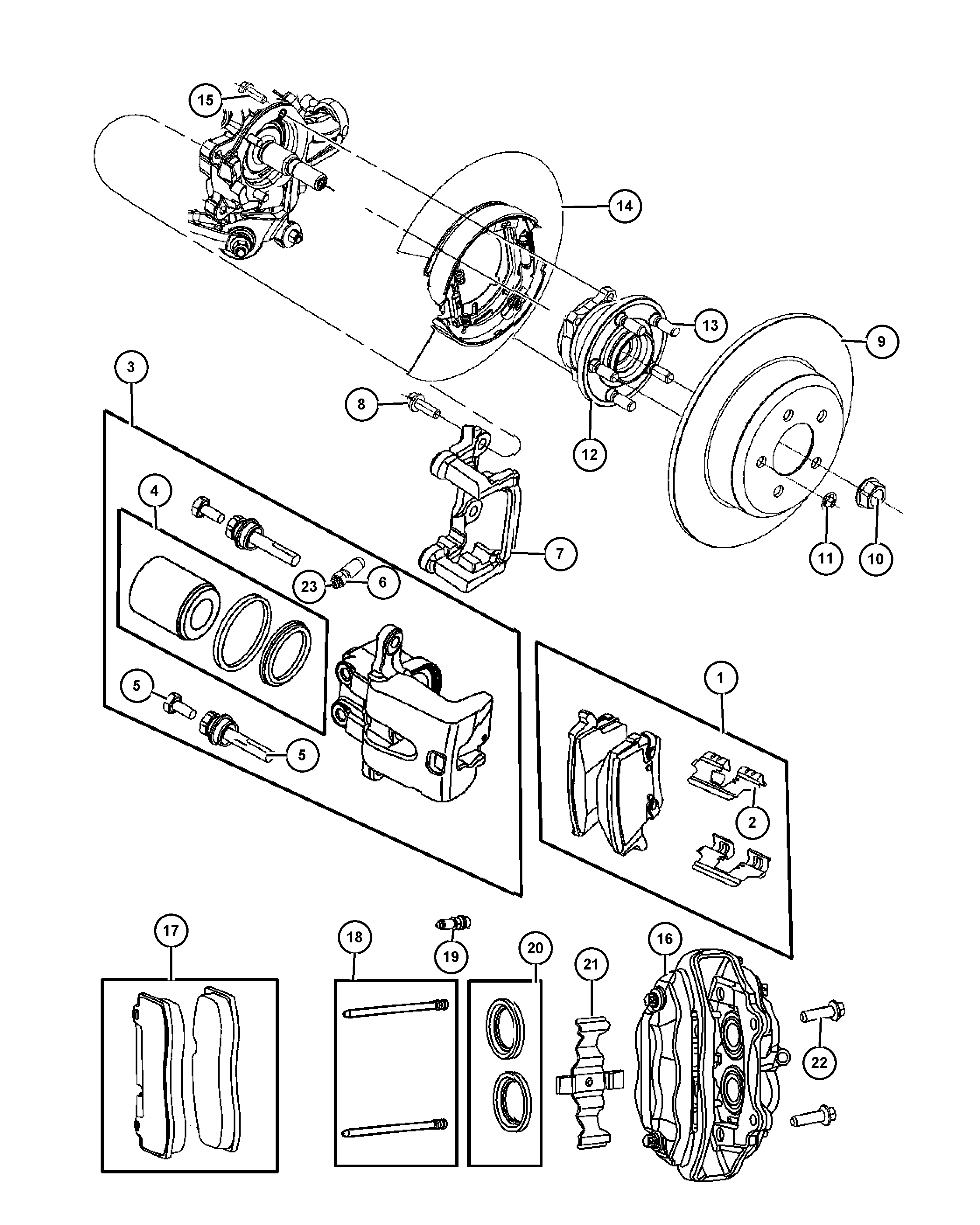 FCA 68144 223AA - Set placute frana,frana disc allinparts.ro