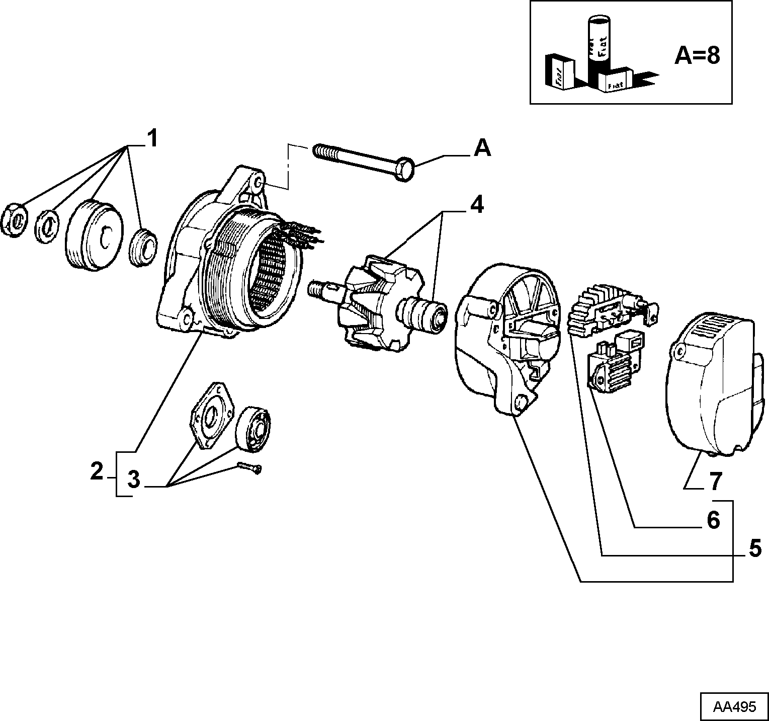 FCA 9946539 - Lagar antrenare, demaror allinparts.ro