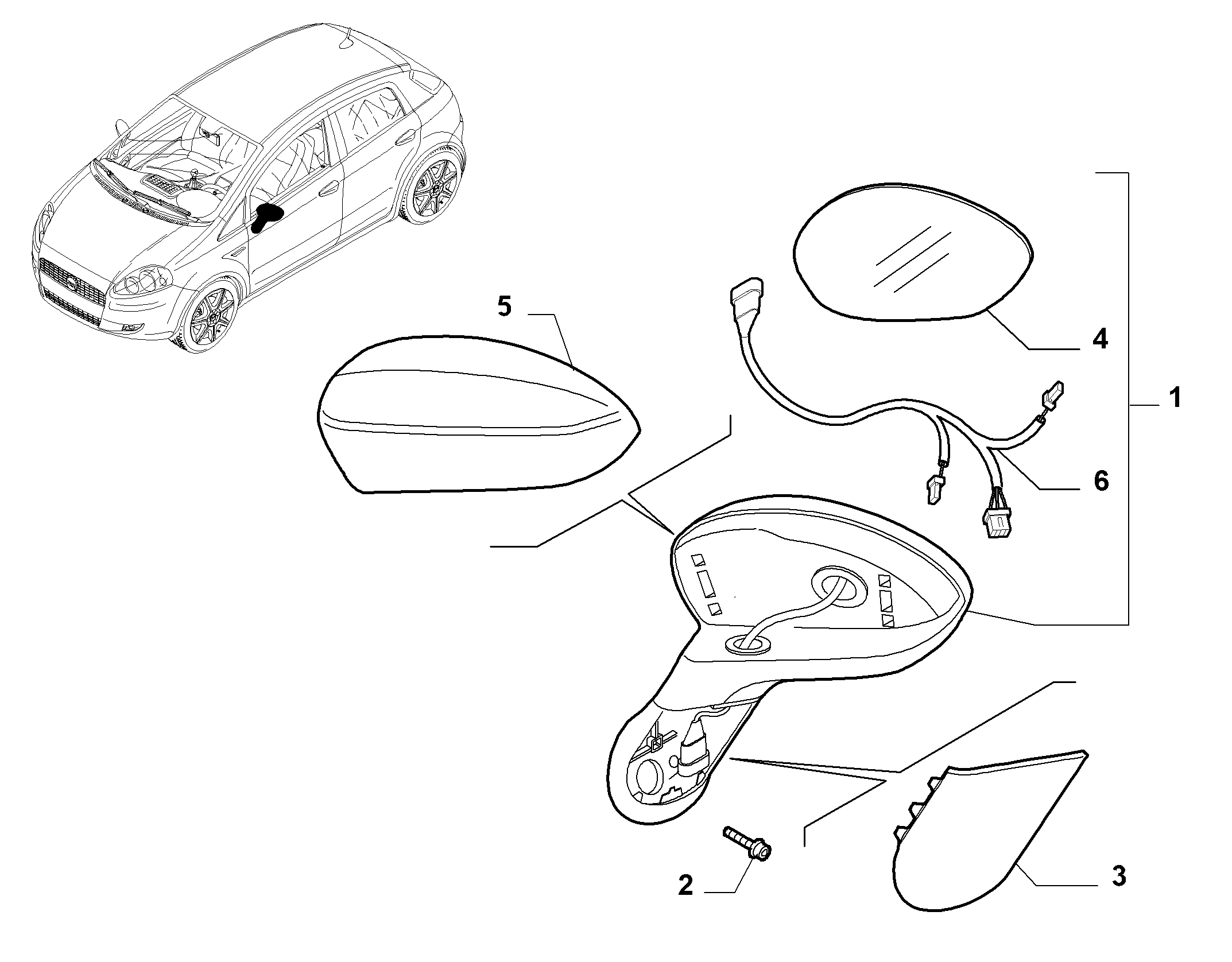FCA 735465558 - Oglinda exterioara allinparts.ro