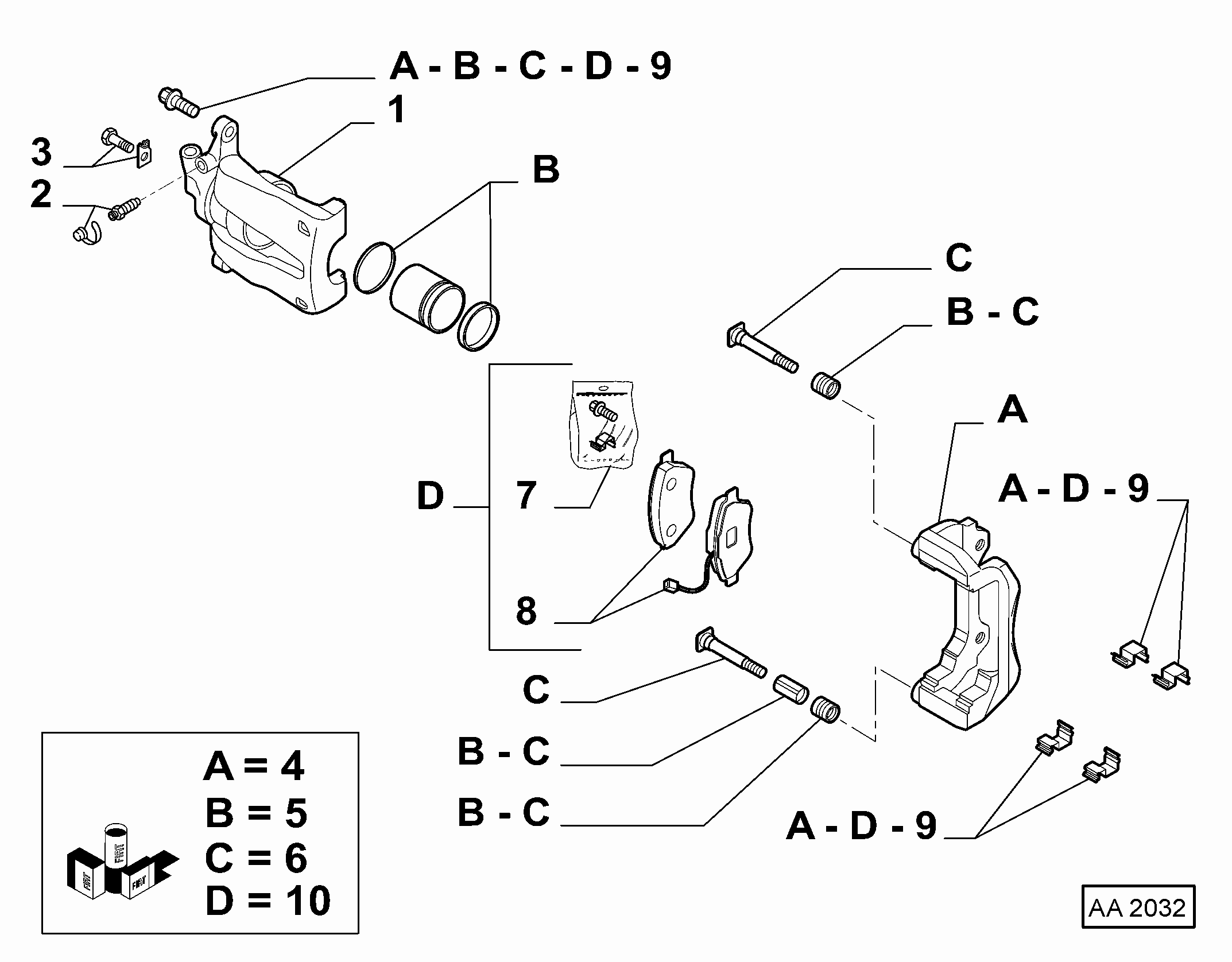 FCA 77364648 - Set reparatie, etrier allinparts.ro