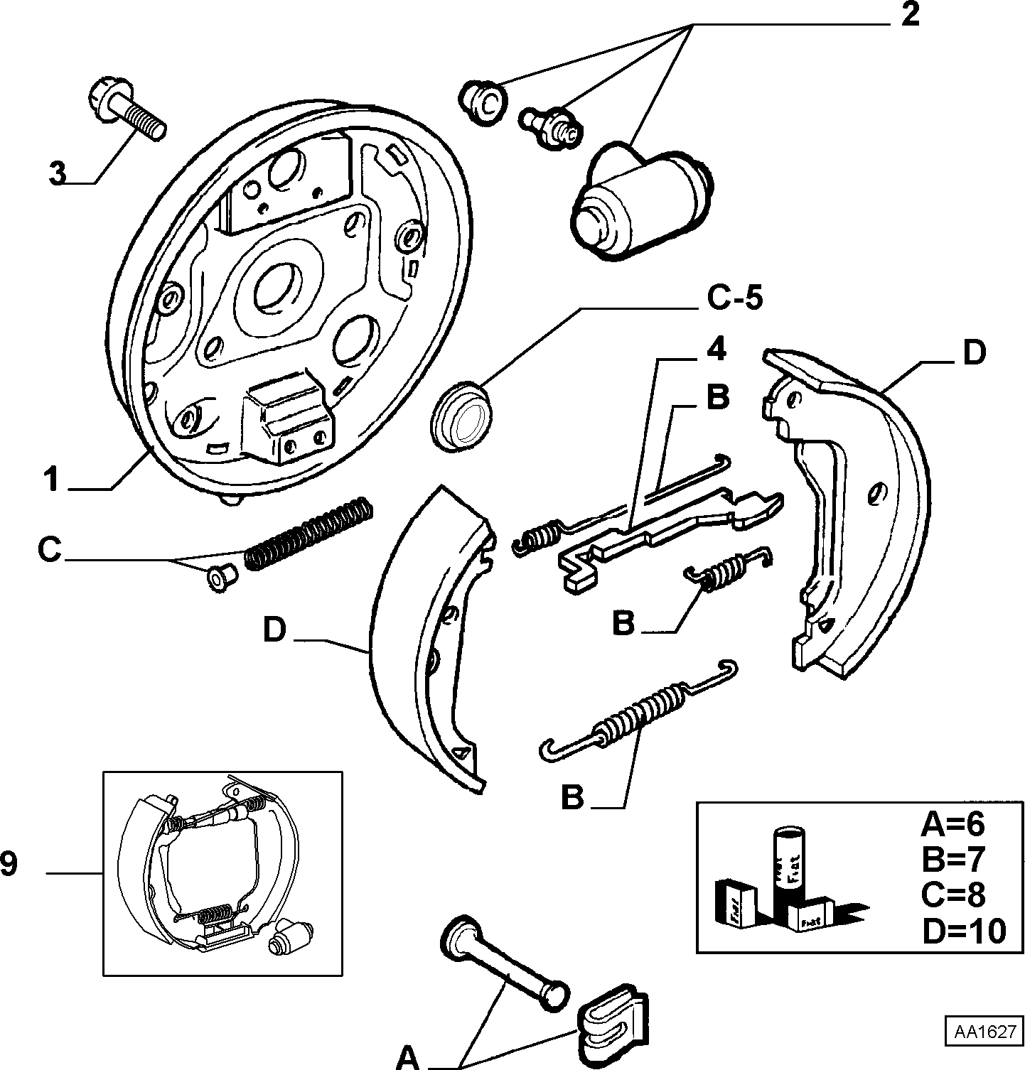 FCA 71740710 - Set saboti frana allinparts.ro