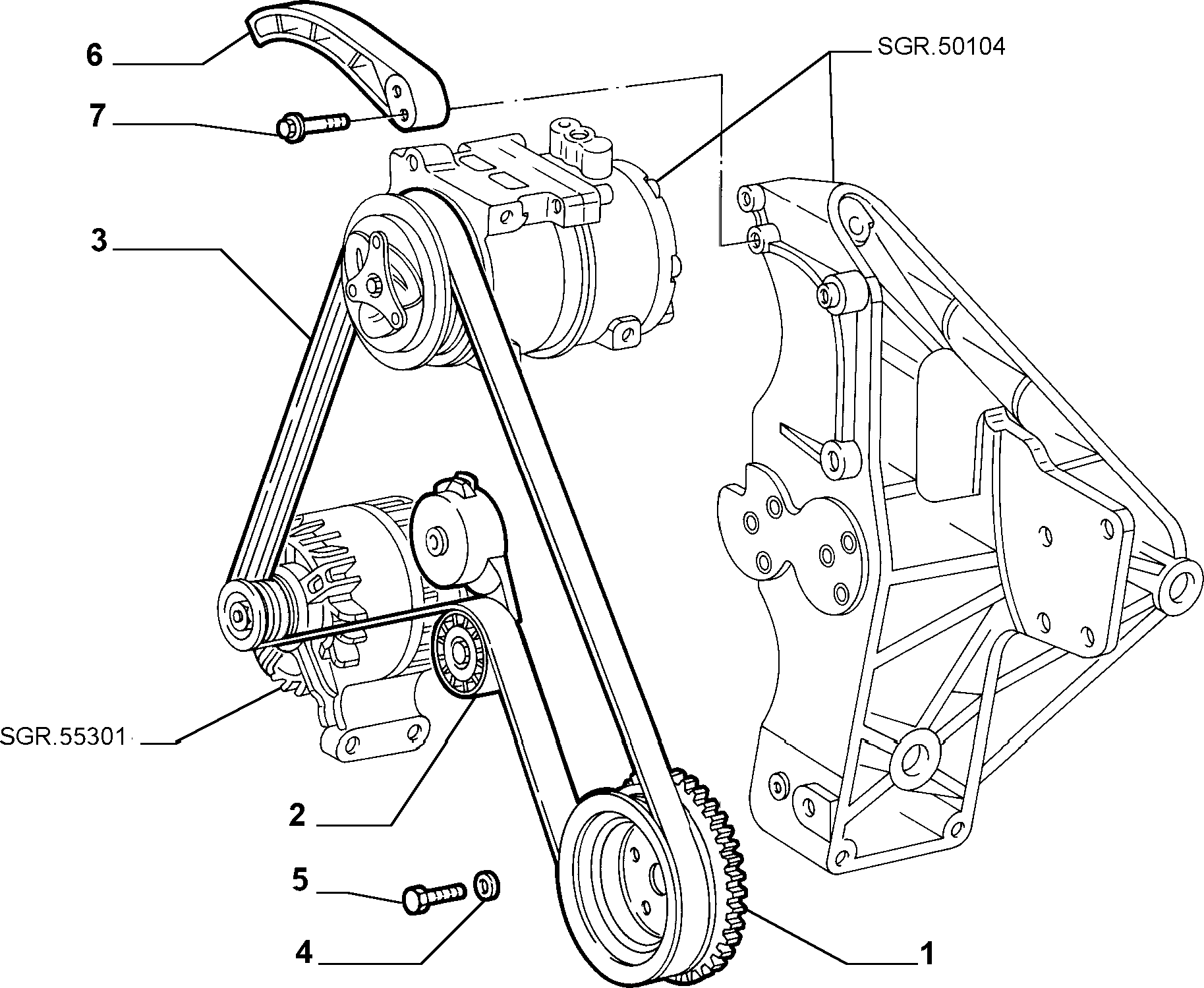 FCA 55232450 - Curea transmisie cu caneluri allinparts.ro