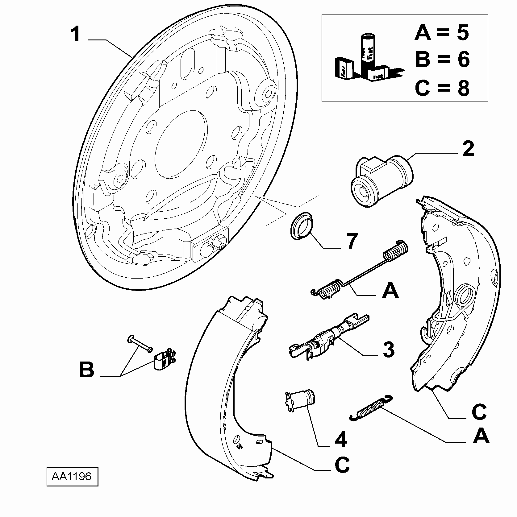 FCA 77364264 - Set saboti frana allinparts.ro