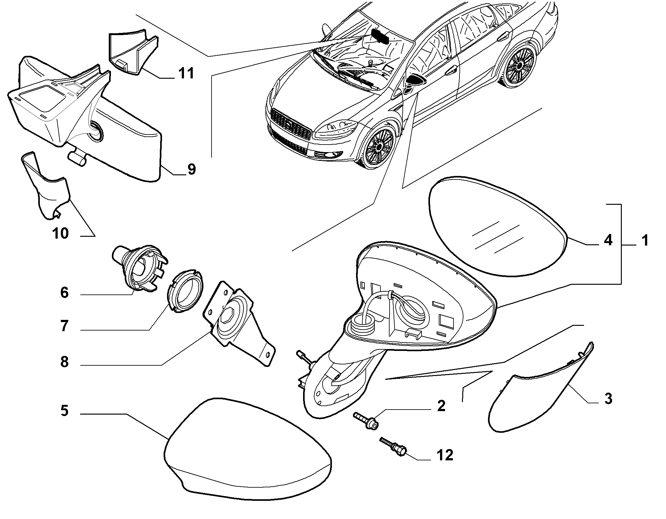 FCA 735534451 - Oglinda exterioara allinparts.ro