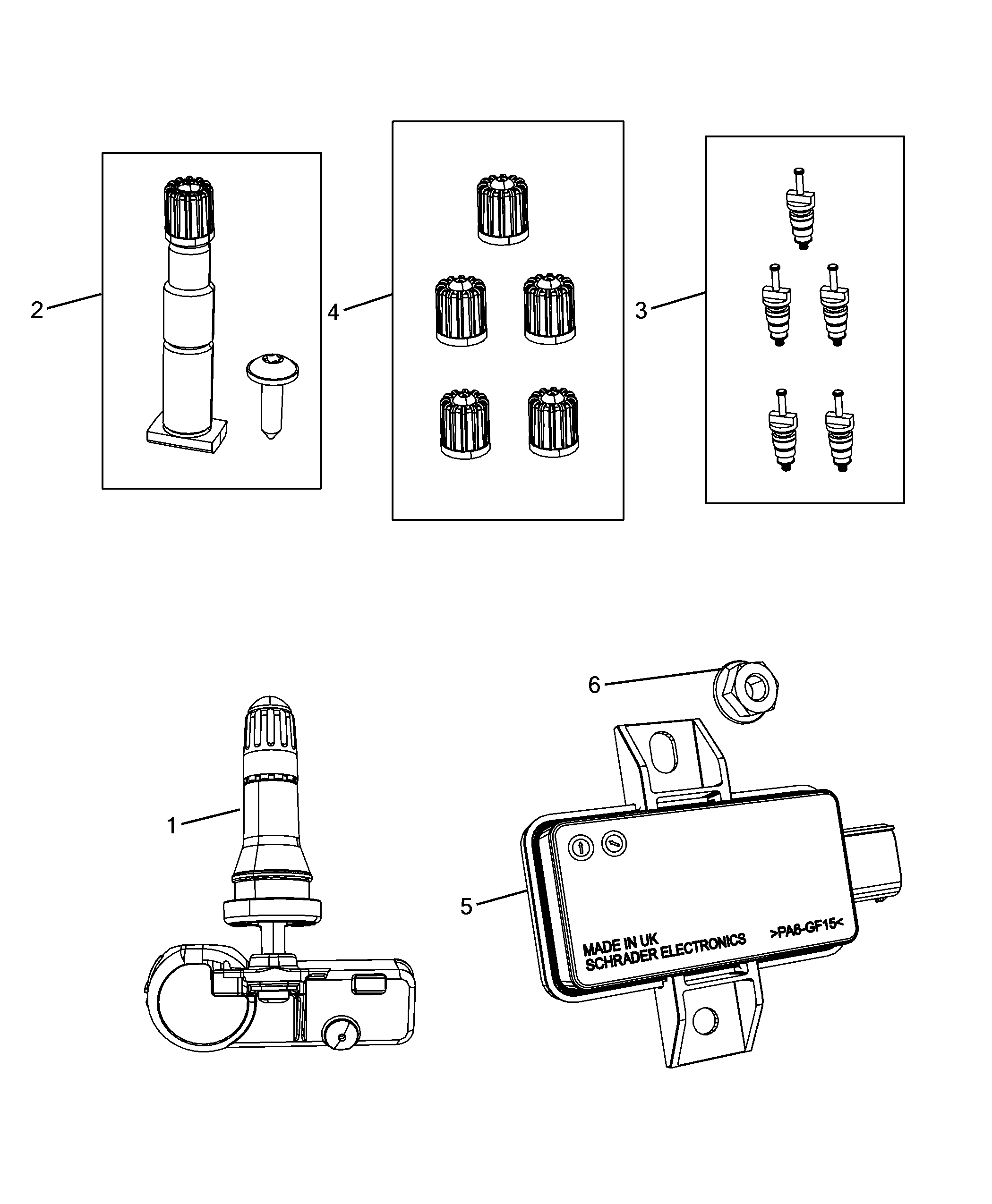 FCA K56029398AB - Senzor, sistem de control al presiunii pneuri allinparts.ro
