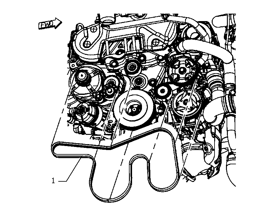 FCA K04627095AA - Curea transmisie cu caneluri allinparts.ro