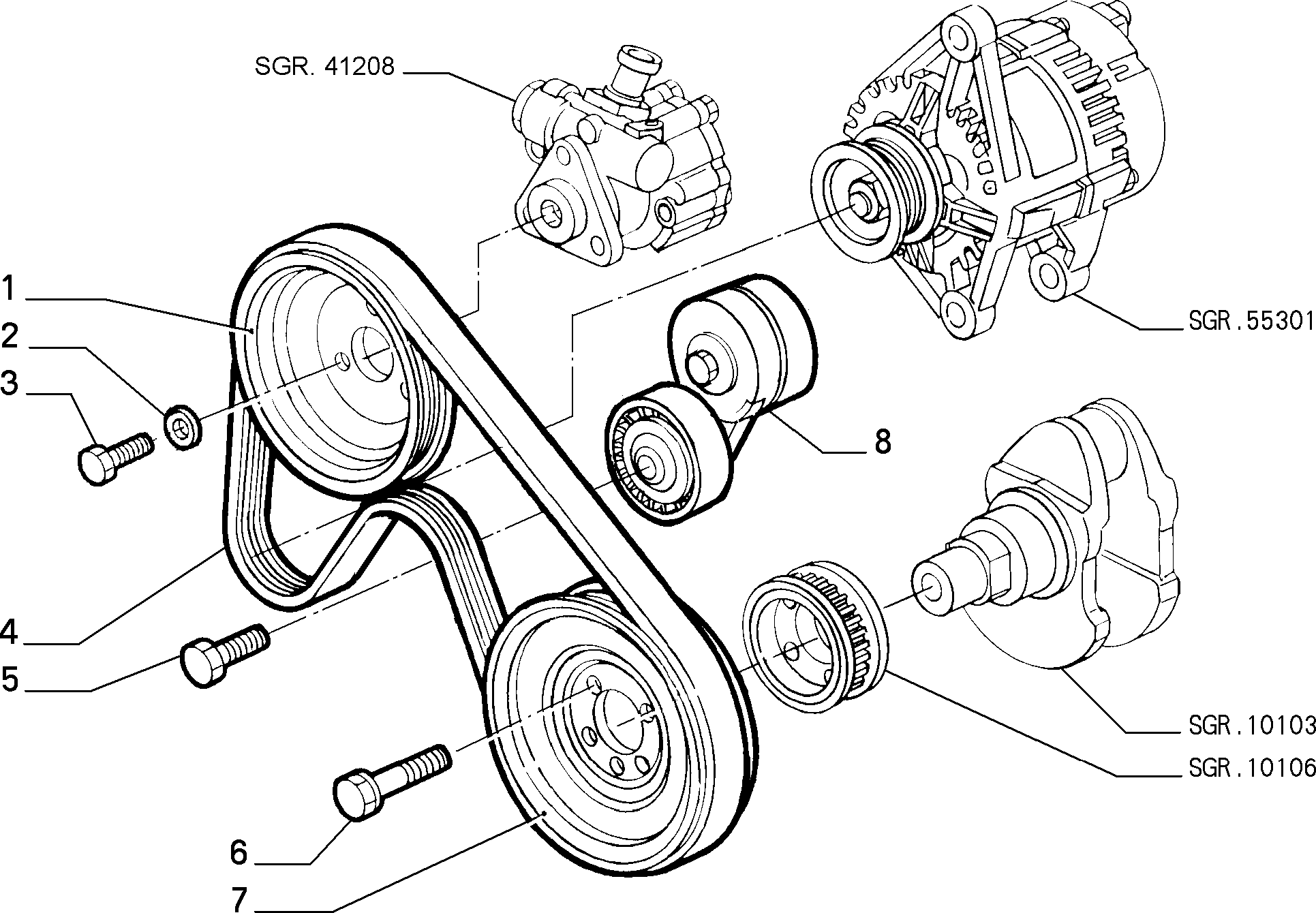 FCA 71753677 - Curea transmisie cu caneluri allinparts.ro