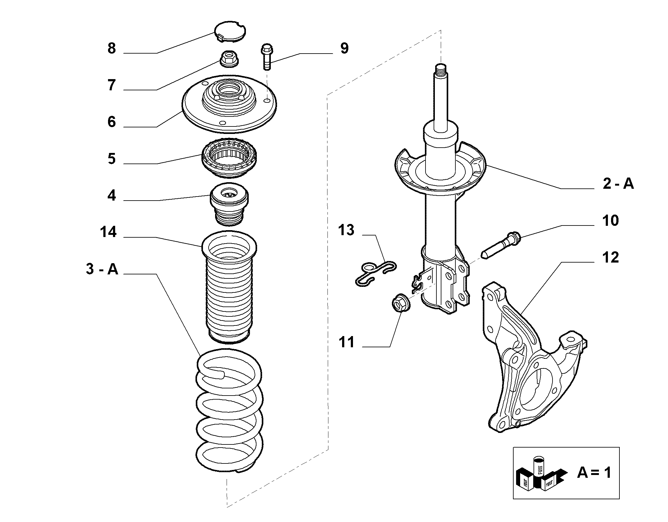 PSA 51755690 - Chit protectie praf,amortizor allinparts.ro