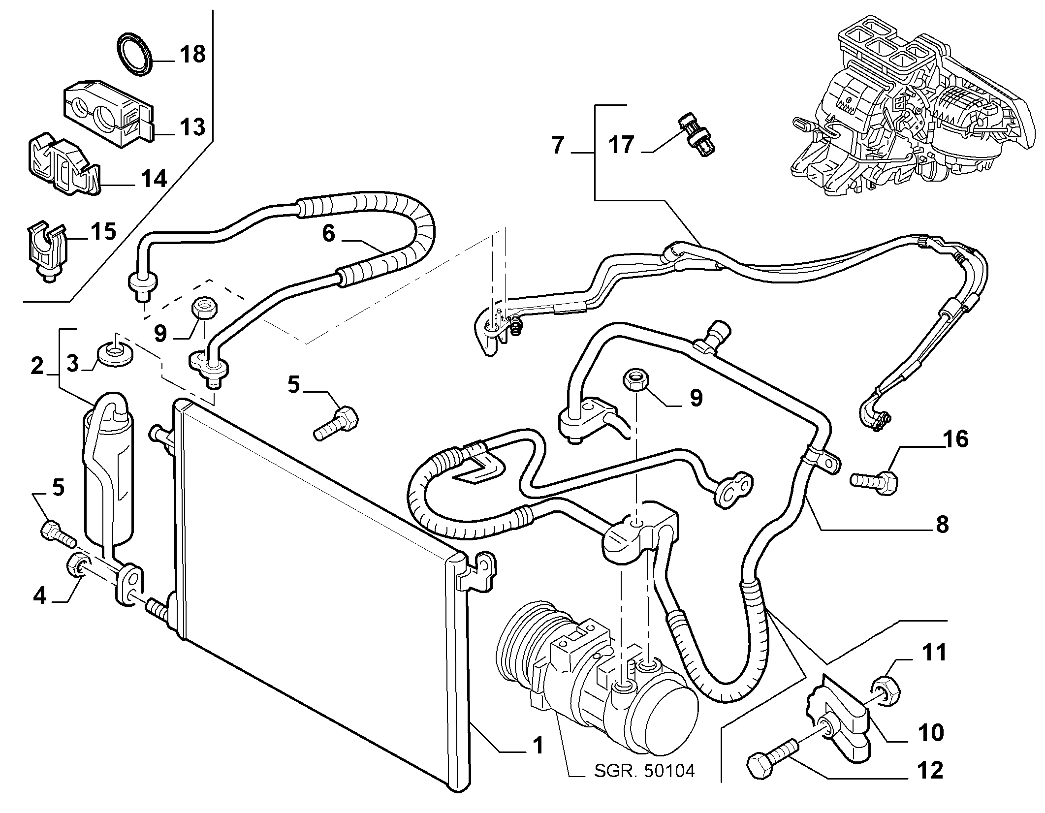 SAAB 71 740 527 - Condensator, climatizare allinparts.ro