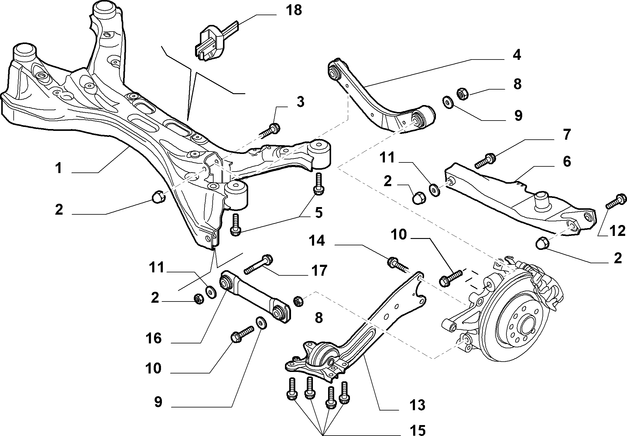 PSA 5178 3009 - Bucsa lagar, brat suspensie allinparts.ro