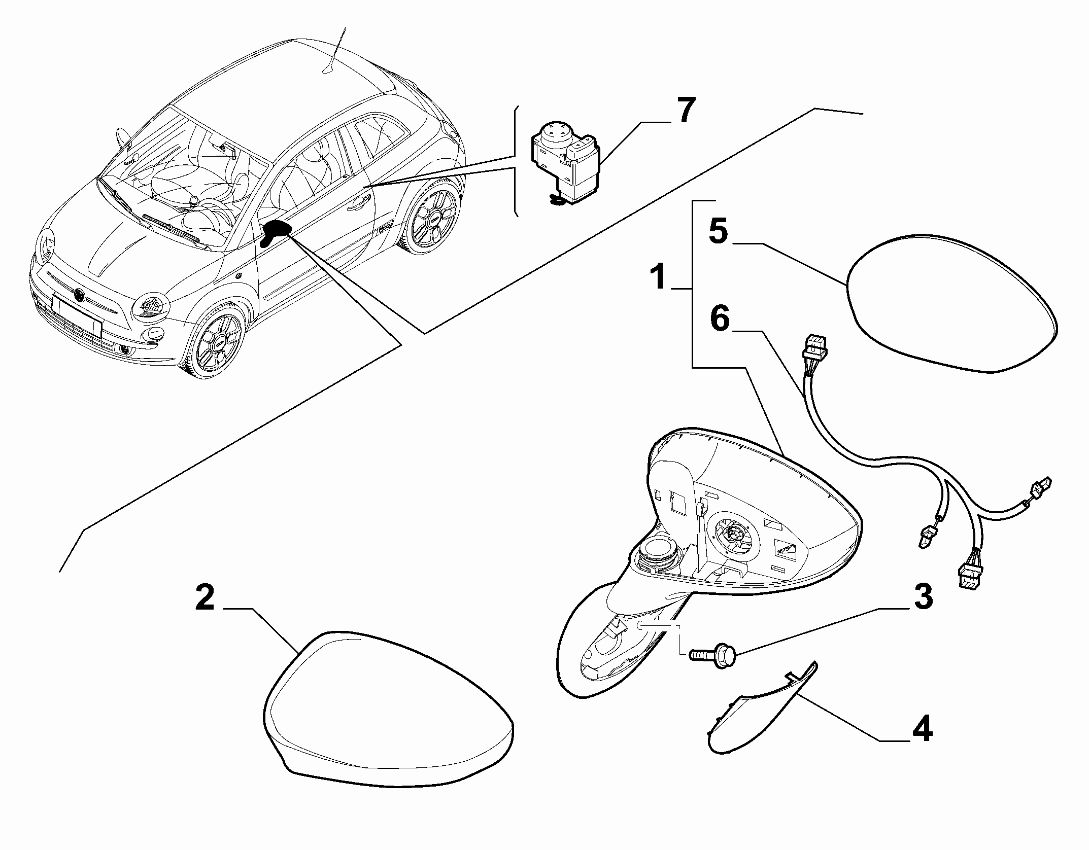FCA 735456806 - Oglinda exterioara allinparts.ro