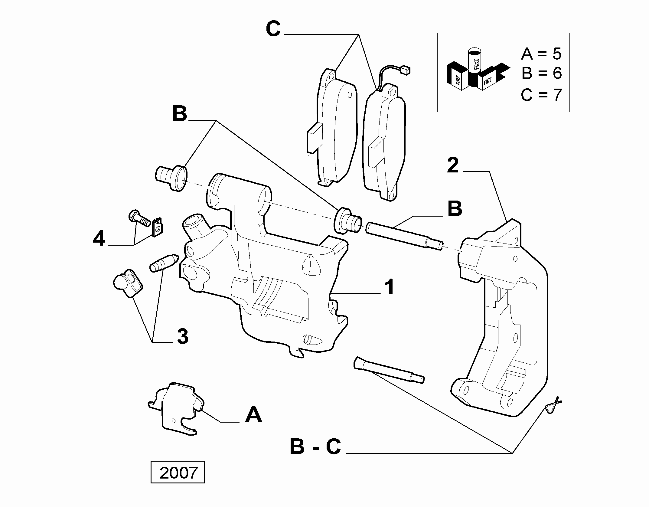 FCA 77365816 - FCA 77365816 - Set placute frana,frana disc allinparts.ro