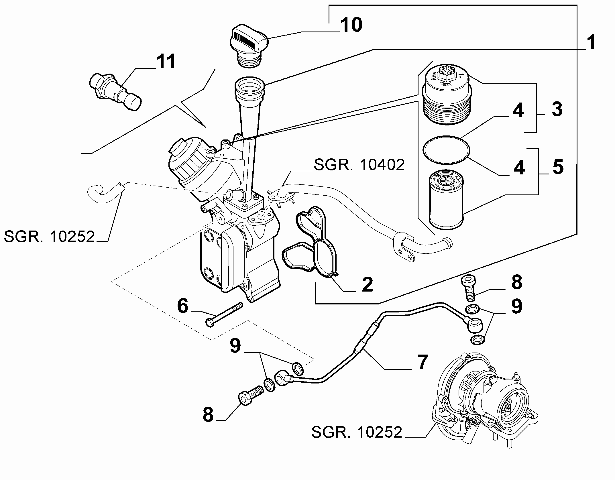FCA 55213493 - Conducta ulei, incarcare allinparts.ro
