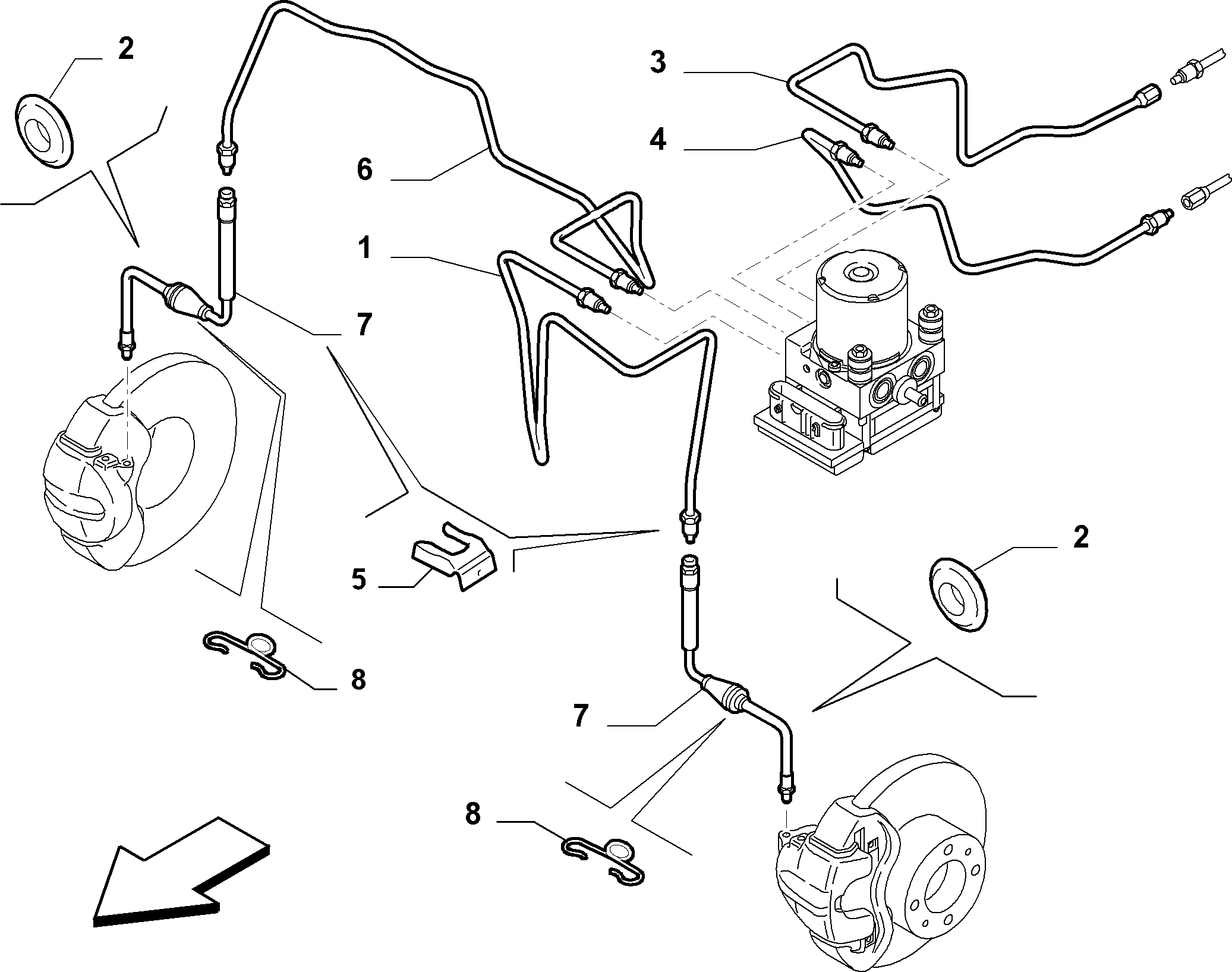 FCA 51745709 - Furtun frana allinparts.ro