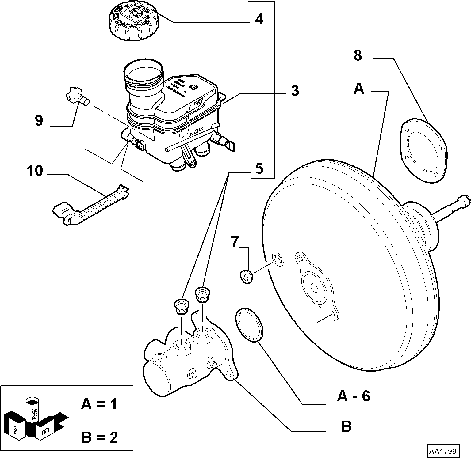 FCA 77364662 - Pompa centrala, frana allinparts.ro
