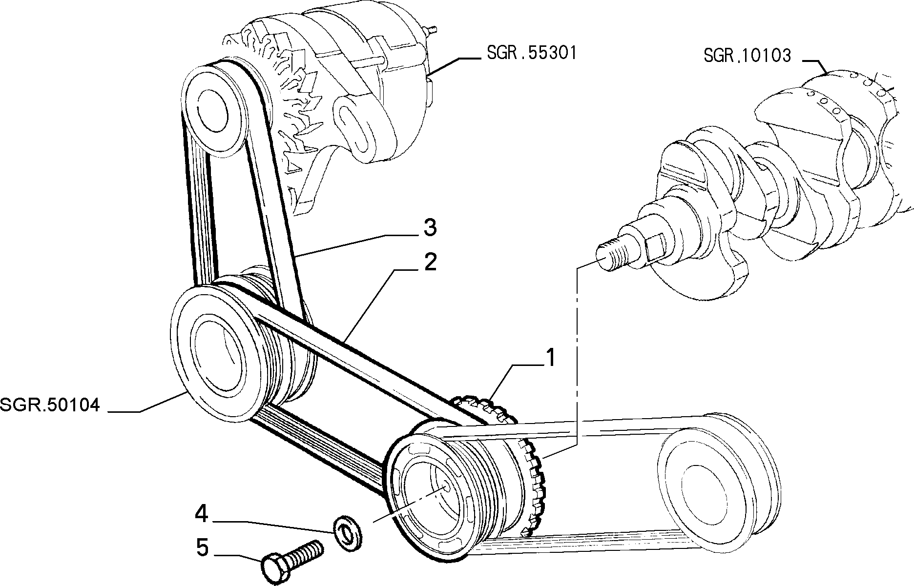 FCA 46517850 - Curea transmisie cu caneluri allinparts.ro