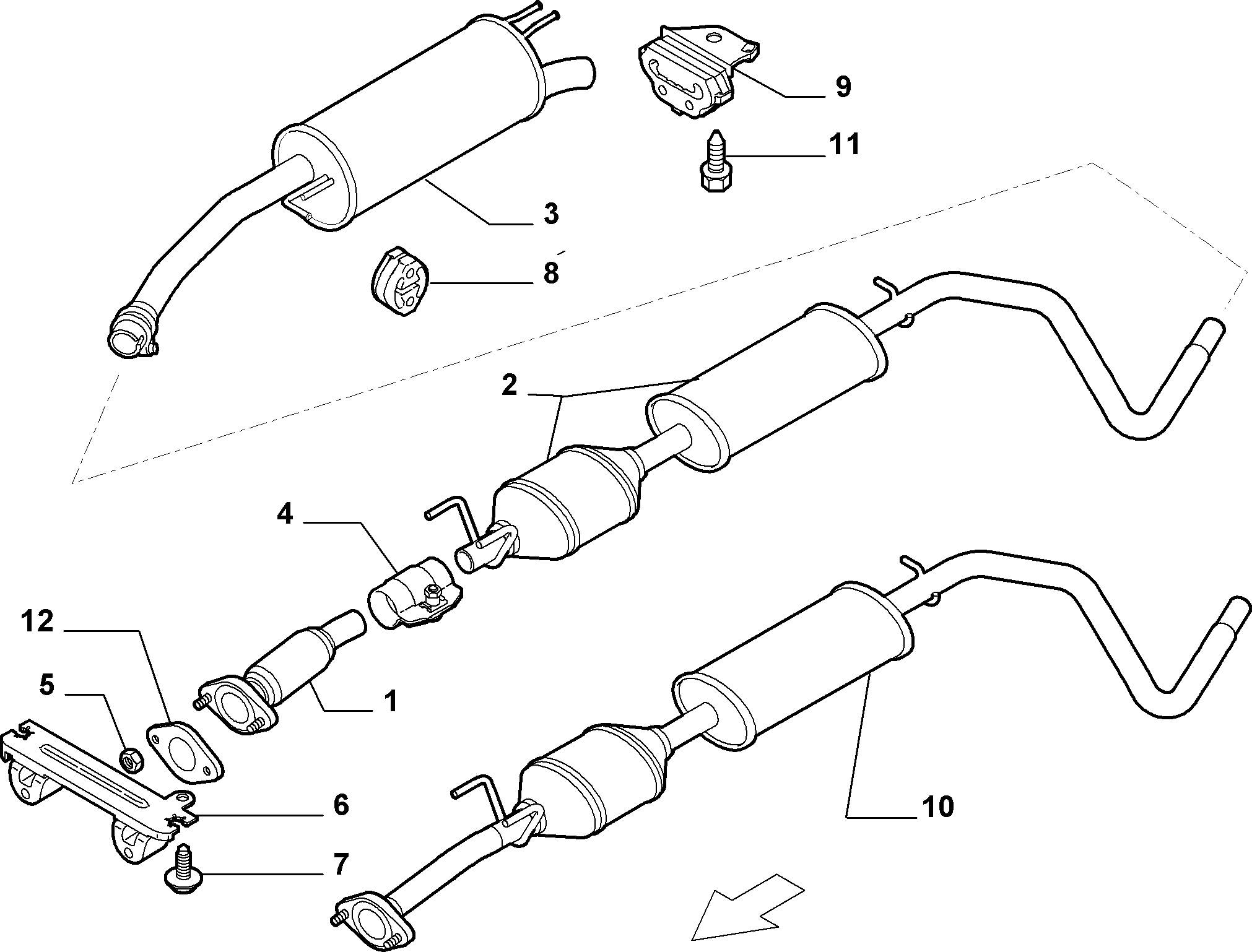 FCA 71736864 - Garnitura, racord evacuare allinparts.ro
