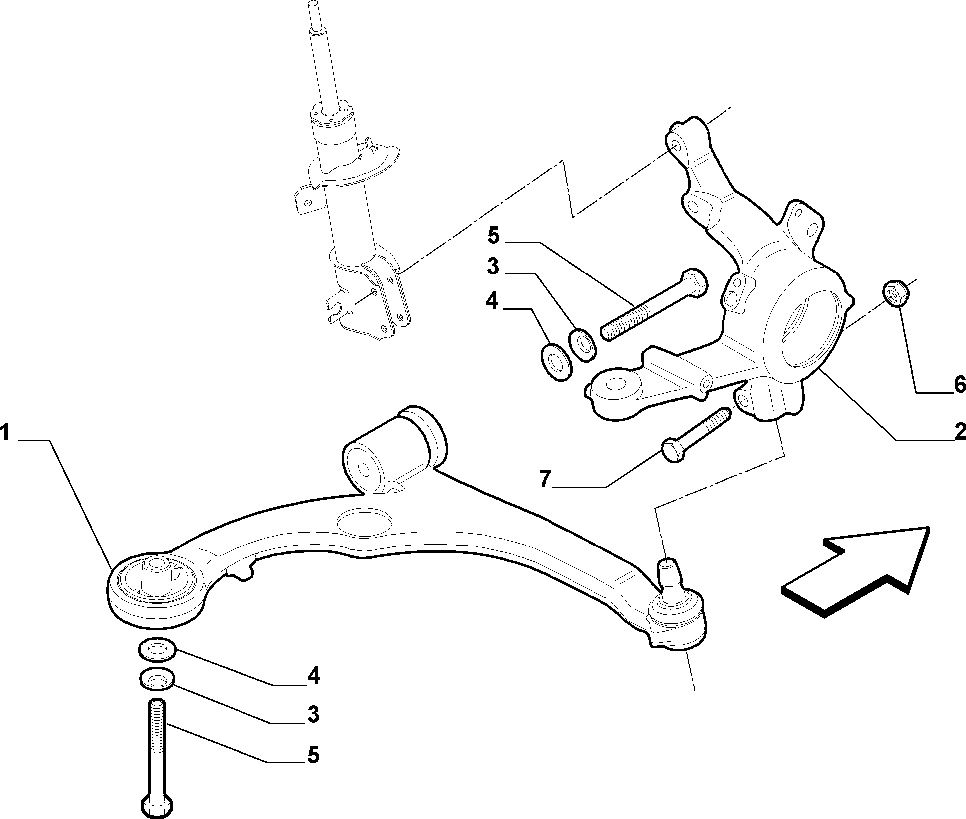 FCA 50705083 - Brat, suspensie roata allinparts.ro