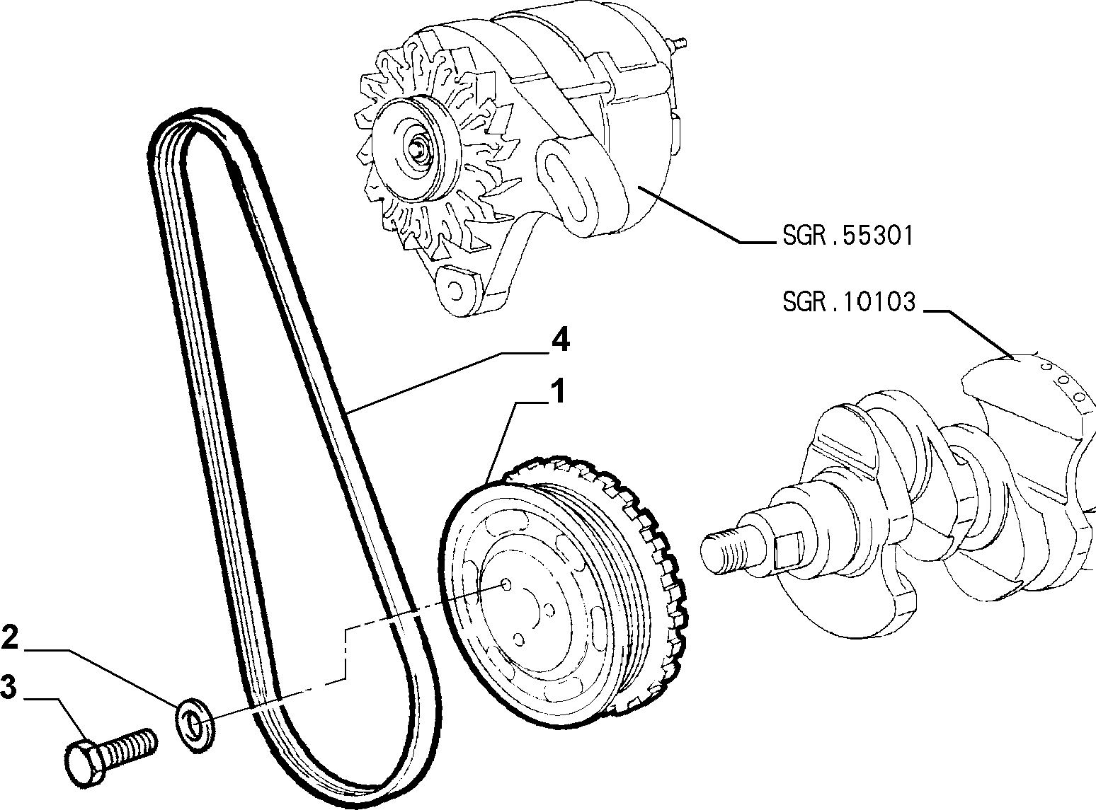 FCA 55221257 - Curea transmisie cu caneluri allinparts.ro