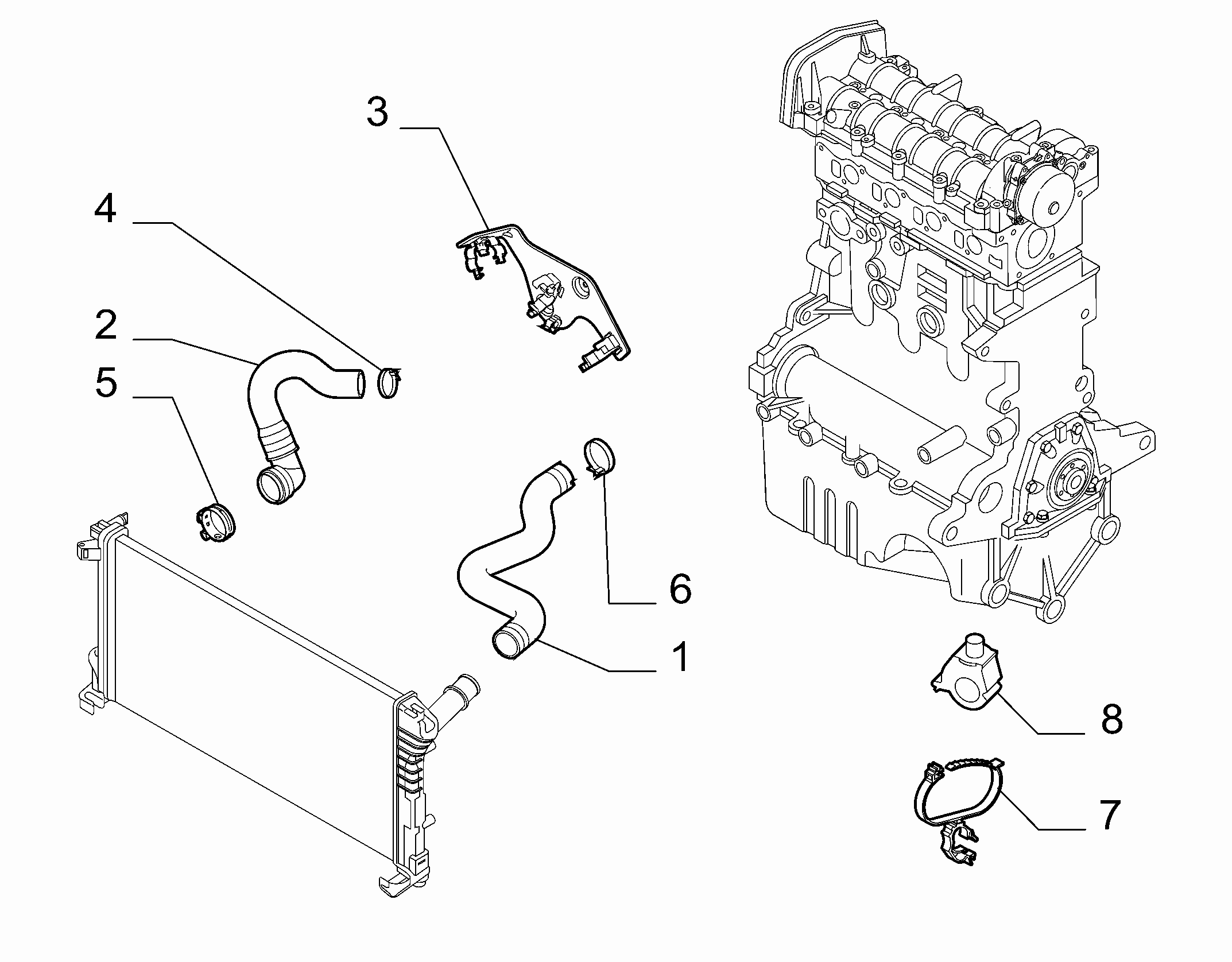 FCA 46798911 - Furtun radiator allinparts.ro