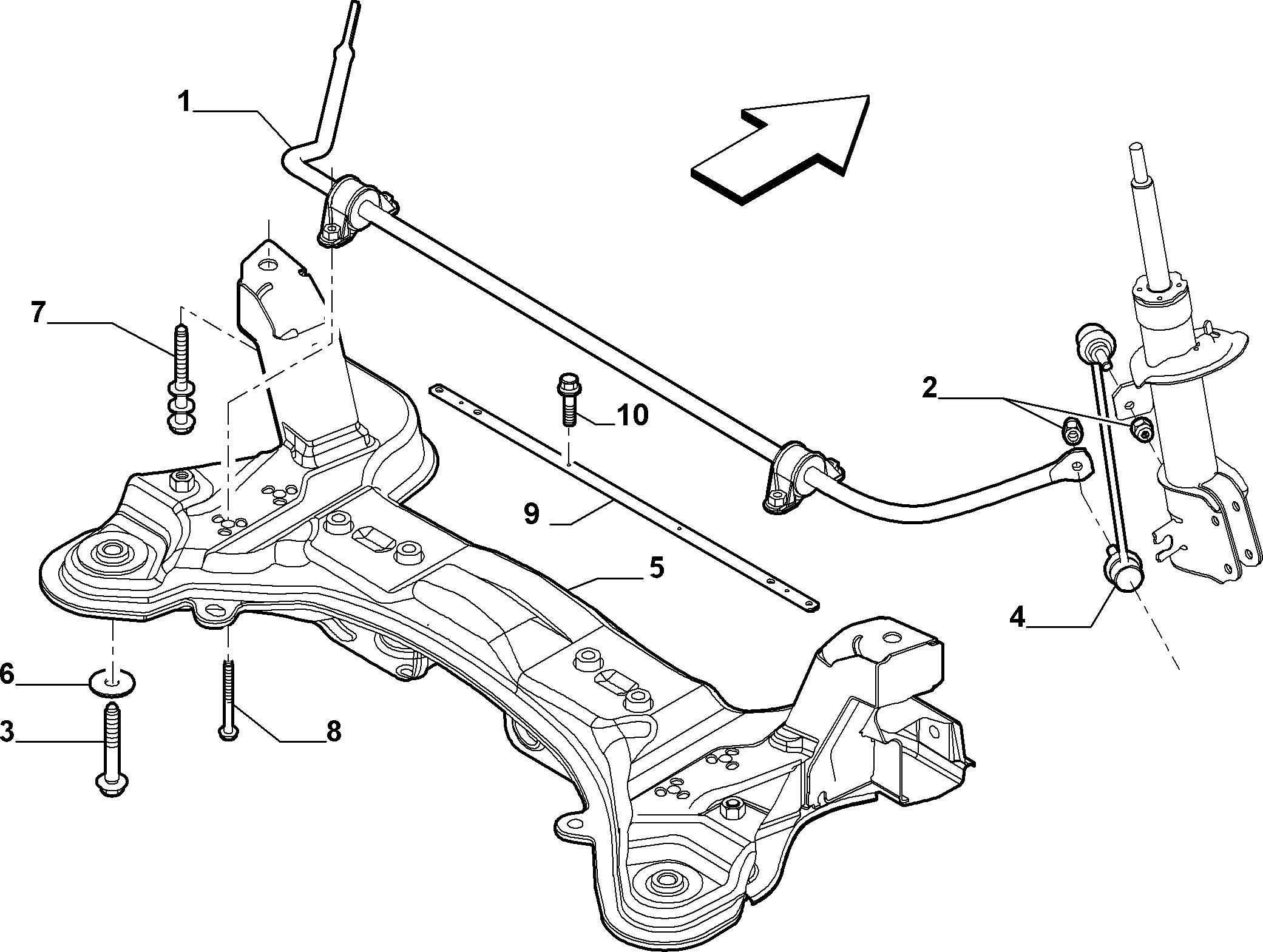 FORD 51801136 - Brat / bieleta suspensie, stabilizator allinparts.ro