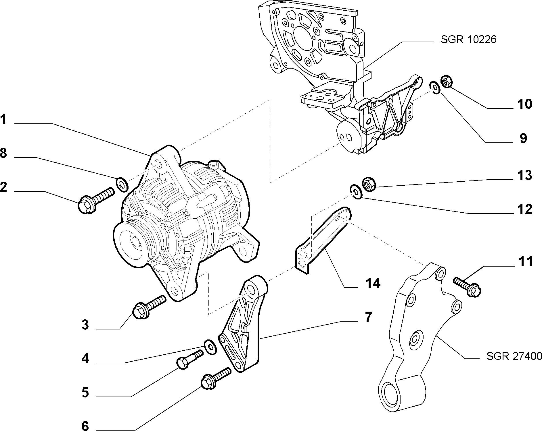 FCA 51854901 - Generator / Alternator allinparts.ro