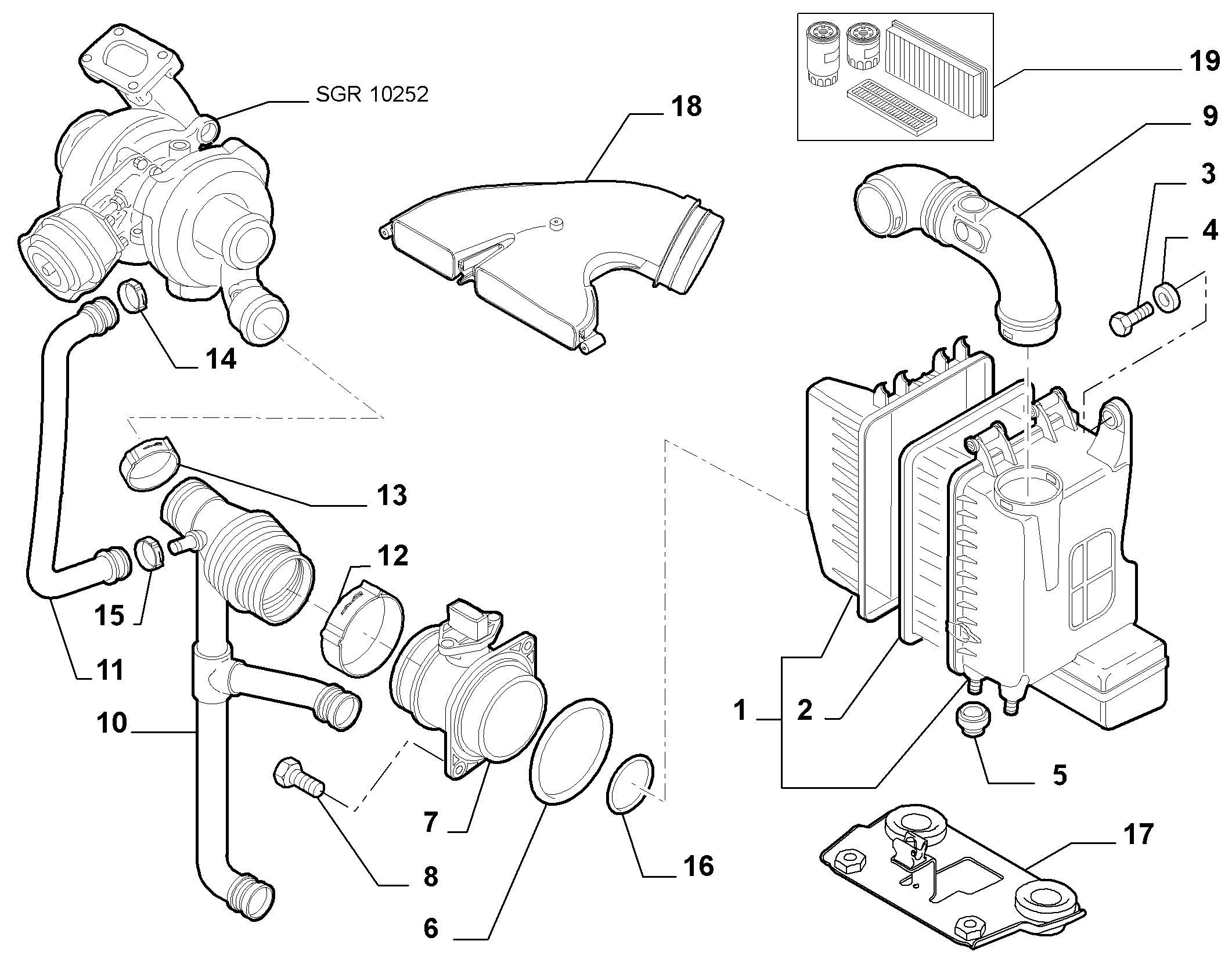 FCA 55183650 - Senzor debit aer allinparts.ro