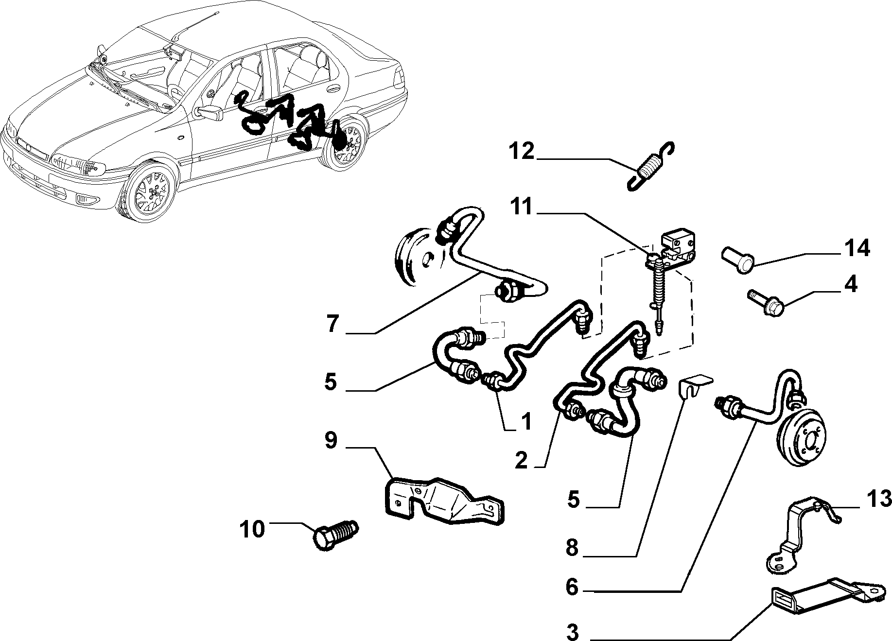 FCA 46556013 - Furtun frana allinparts.ro