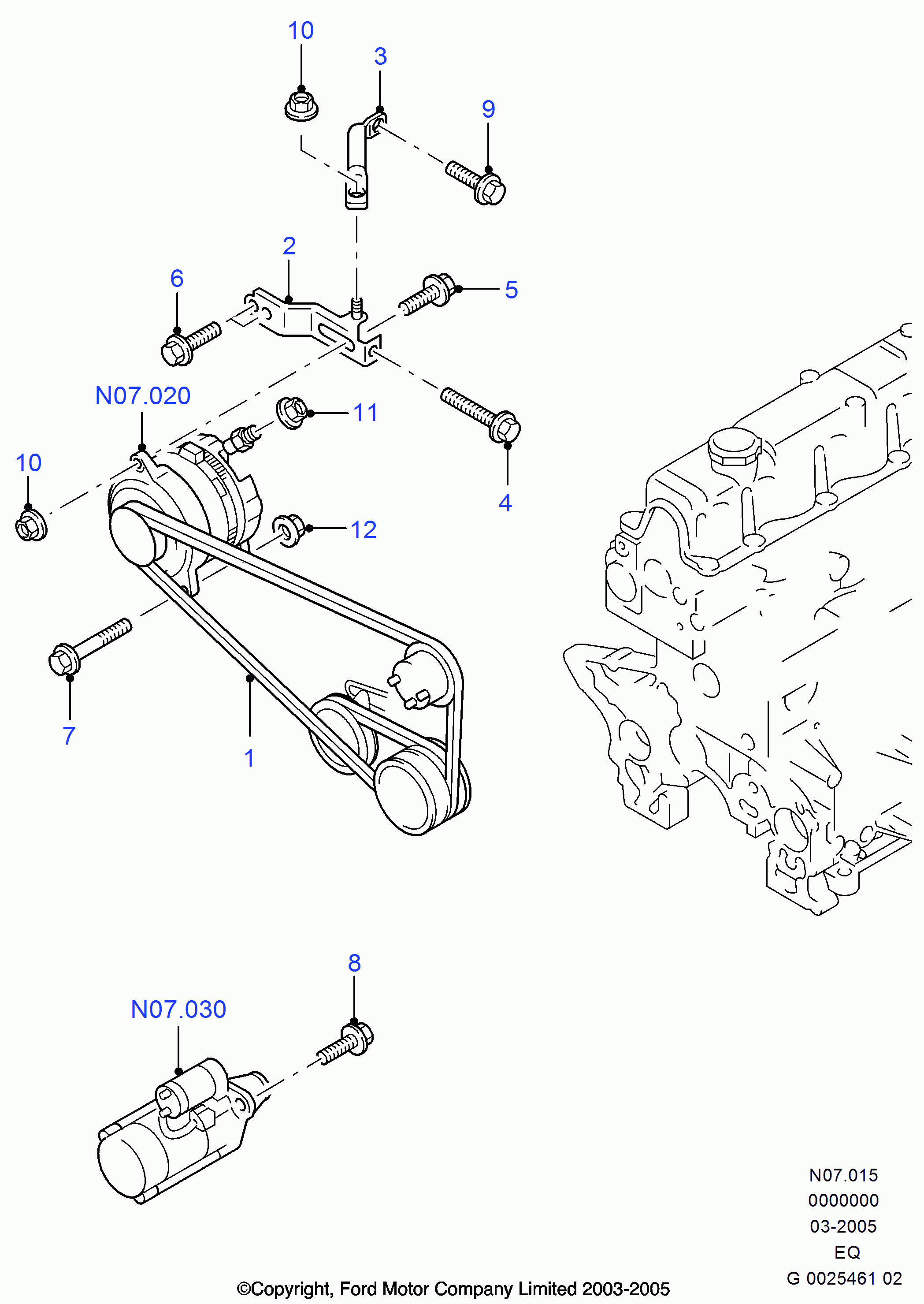 FORD USA 4982547 - Curea transmisie allinparts.ro