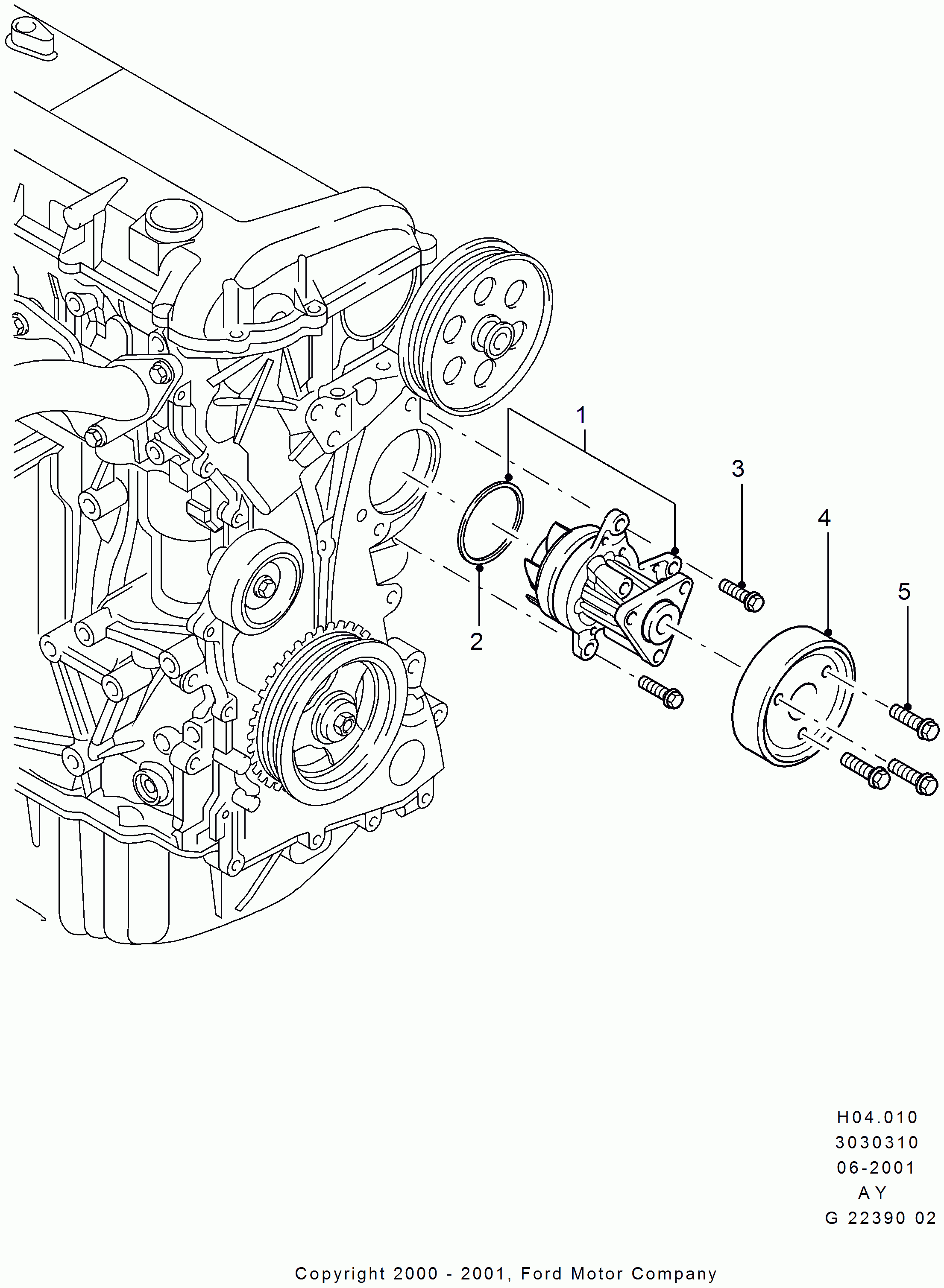 FORD 5 264 597 - Pompa apa allinparts.ro