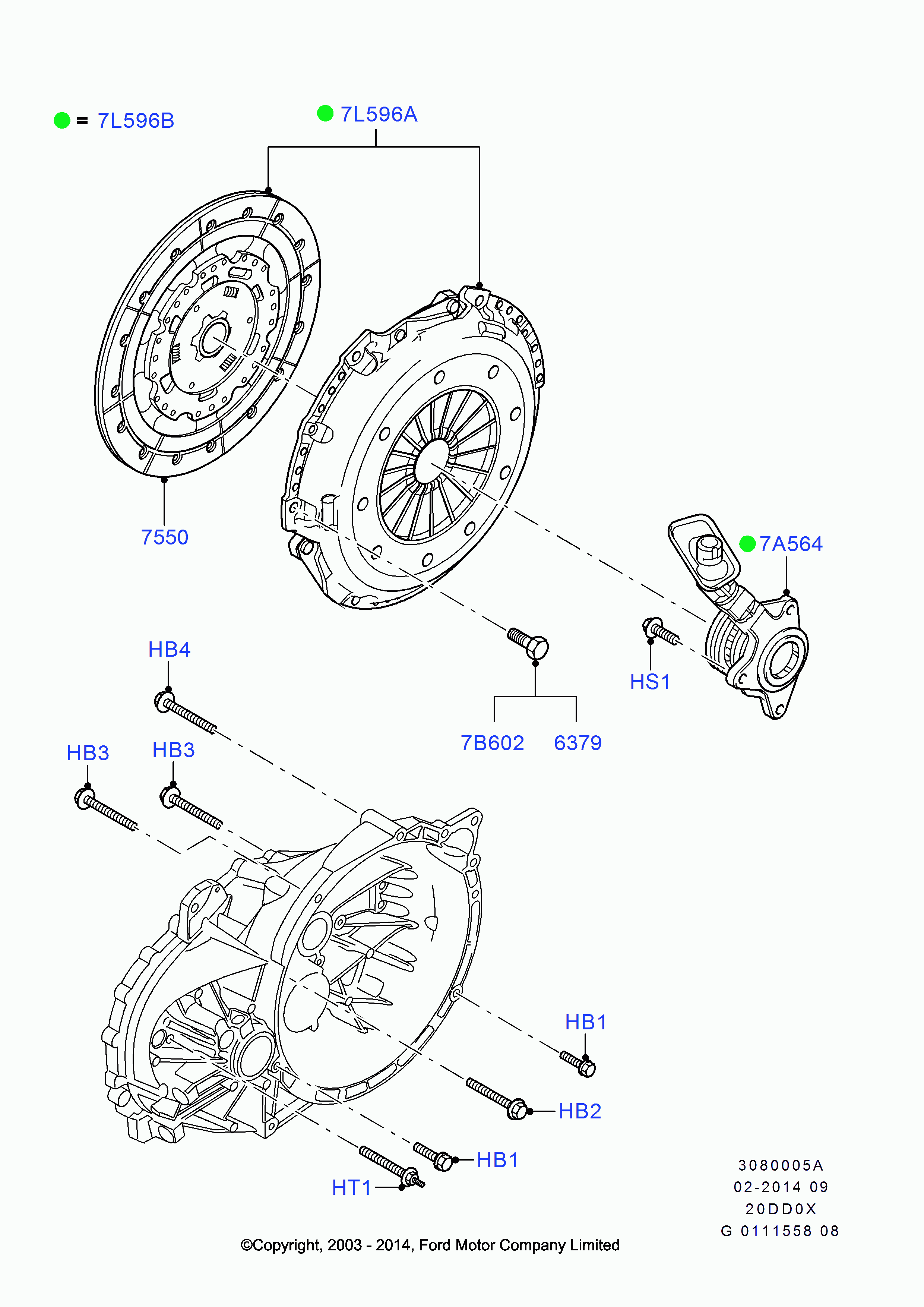 FORD 1786833 - Set ambreiaj allinparts.ro
