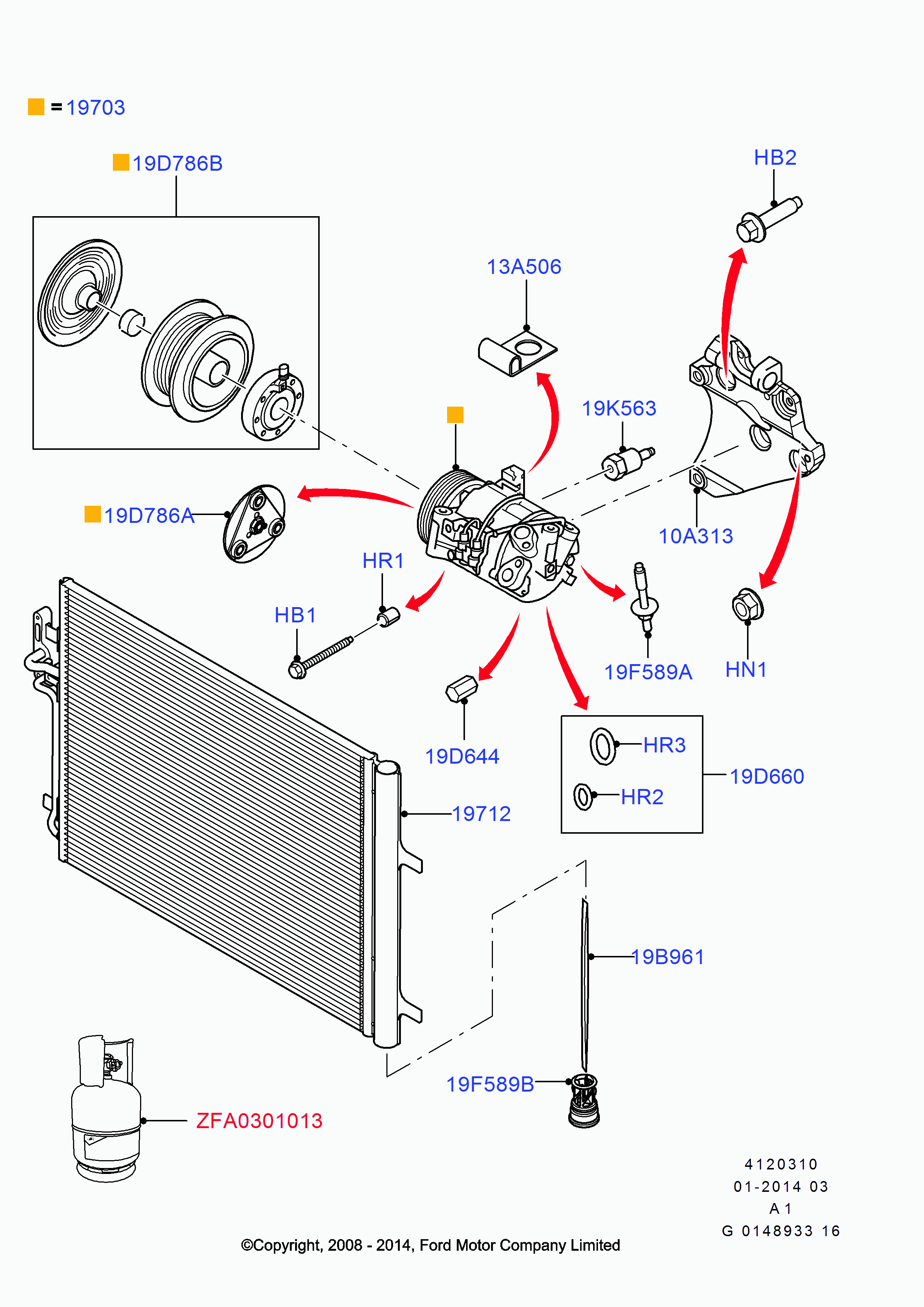 FORD 1745032 - Compresor, climatizare allinparts.ro