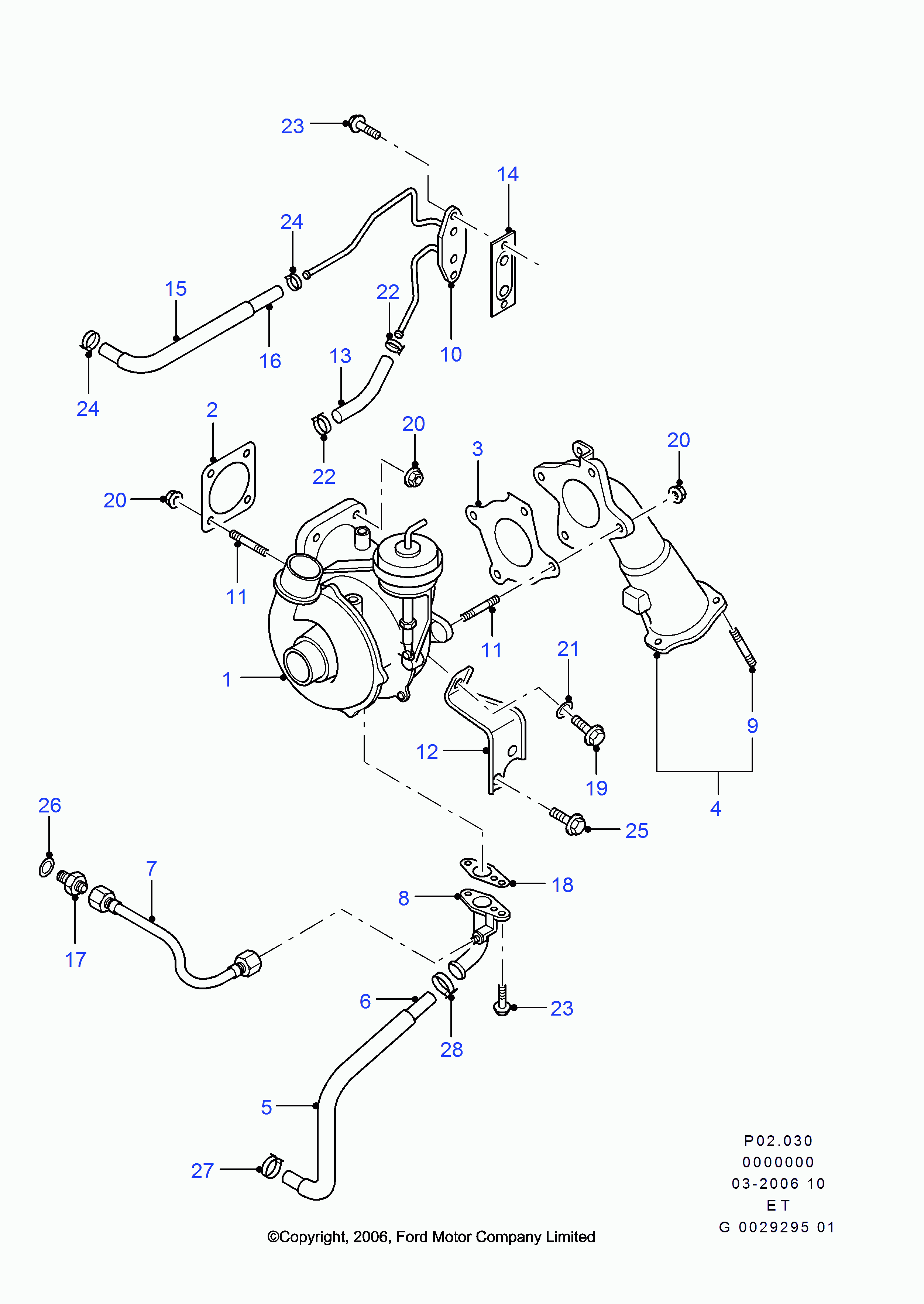 FORD 1328115 - Piulita,galeria de evacuare allinparts.ro