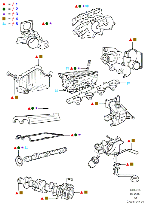 FORD 5 028 414 - Set garnituri, chiulasa allinparts.ro