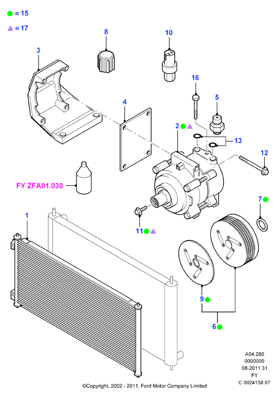 Jaguar 4683733 - Compresor, climatizare allinparts.ro