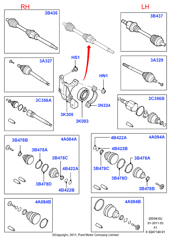 FORD 1446292 - Burduf cauciuc, articulatie planetara allinparts.ro