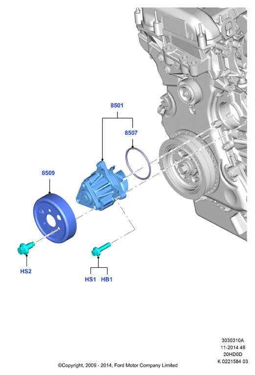 FORD USA 2026506 - Pompa apa allinparts.ro